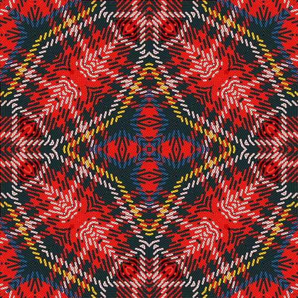 Interpretazione Insolita Del Tartan Schema Senza Soluzione Continuità Contesto — Vettoriale Stock