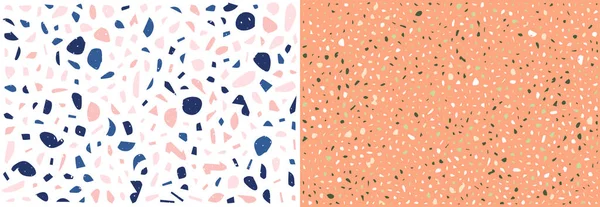 Terrazzo döşeme dokusu. Klasik italyan zemini doğal taş, granit, kuvars, mermer, cam ve betondan oluşur. Kusursuz desen. 