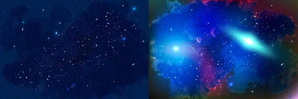 Vektorkosmologische Illustration Mit Universum Galaxie Sonne Planeten Und Sternen Kann — Stockvektor