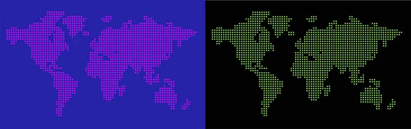 Set Van Vector Vlakke Kaarten Van Wereld Infographic Kaartgegevens — Stockvector