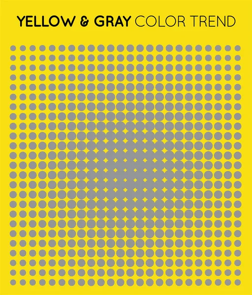 Sarı Gri Renk Çemberi Yarıton Yarıton Dot Deseni Vektör Resimleri — Stok Vektör
