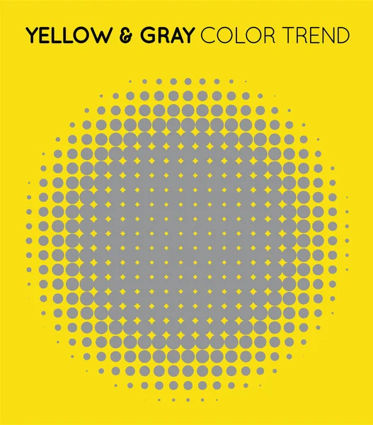 Sarı Gri Renk Çemberi Yarıton Yarıton Dot Deseni Vektör Resimleri — Stok Vektör