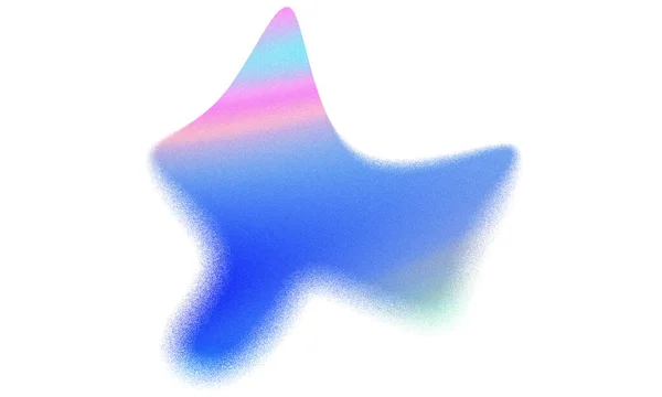 Abstrato Pastel Neon Holográfico Desfocado Granulado Gradiente Forma Fundo Branco — Fotografia de Stock