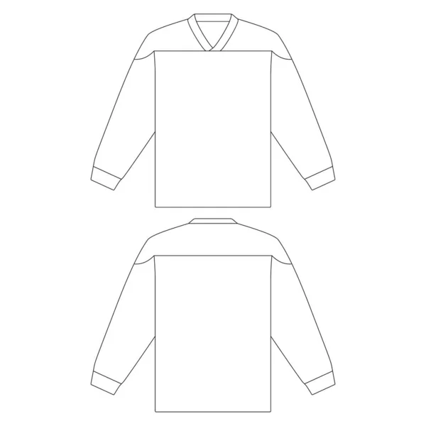 Modèle Illustration Vectorielle Maillot Pratique Hockey Croquis Plan Conception — Image vectorielle