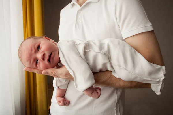 Father Holding Baby Son Outstretched Hand — Stock Photo, Image