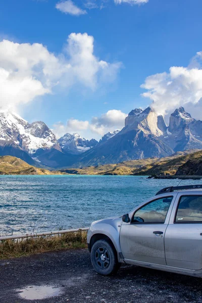 Pehoe lake i Torres del Paine Chiles nationalpark i Patagonien — Stockfoto