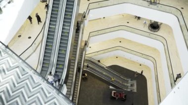 Top view of the escalators