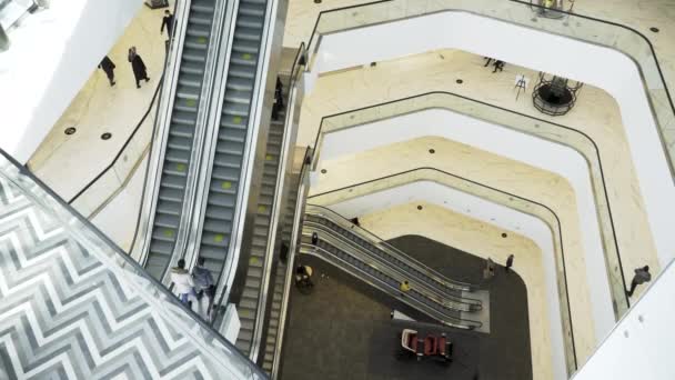 Top View Escalators — Vídeos de Stock