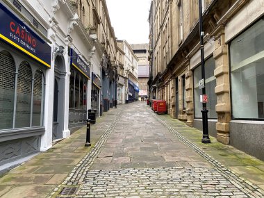 Bradford, Yorkshire, İngiltere, 11.10.2020, Queensgate Cov-19 yüzünden terk edildi.