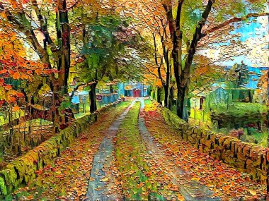 Leeming, UK dijital sanatında garaj yoluna bak