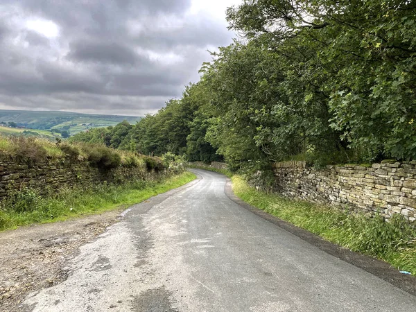 俯瞰Binn Lane Binn Lane Passed Butterley Reservoir Marsden Huddersfield — 图库照片