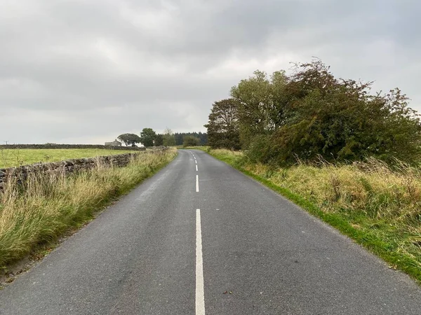 Nézi Végig Broad Dubb Road Erős Esőfelhők Felett Norwood Harrogate — Stock Fotó