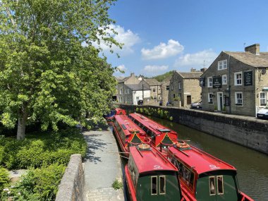 Skipton, Yorkshire, İngiltere, Leeds 'ten Liverpool Kanalı' na giden 6152020 tekne, Covid-19 karantinası.