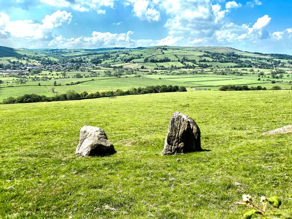 Landscape View Crag Lane Aire Valley Bradley Skipton — Stock Photo, Image