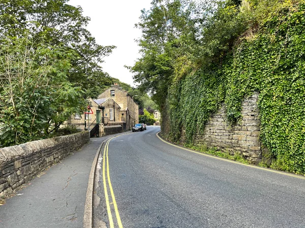 View Keighley Road Cloudy Day Hebden Bridge Yorkshire — Stock Photo, Image