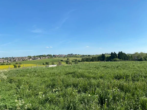 Panoramic View Fields Meadows Looking Allerton Bradford Yorkshire — Stock Fotó