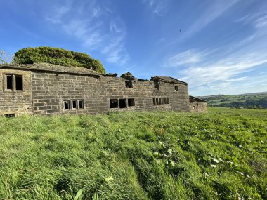 Derelict building on the hill near Midgley, Calderdale, Yorkshire