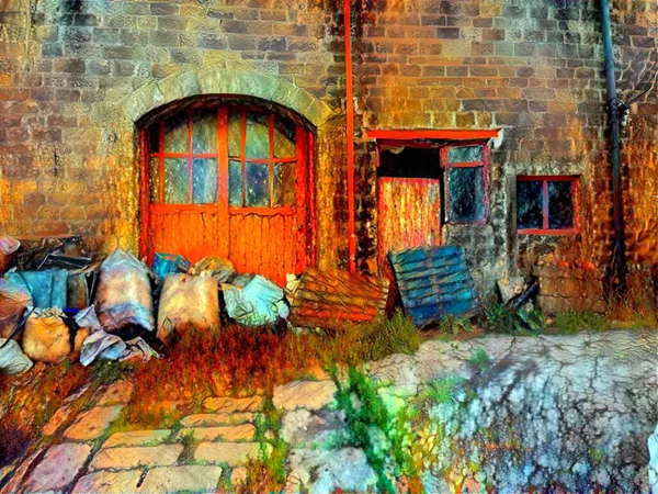 Altes Bauernhaus Yorkshire Großbritannien Digitale Kunst — Stockfoto