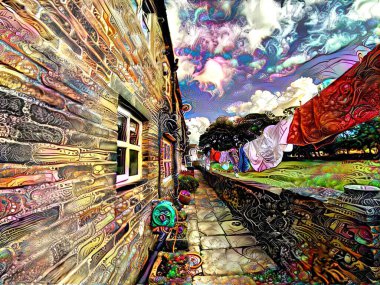 Halifax, Yorkshire, İngiltere yakınlarındaki çamaşırhanelerde takılıyorum.