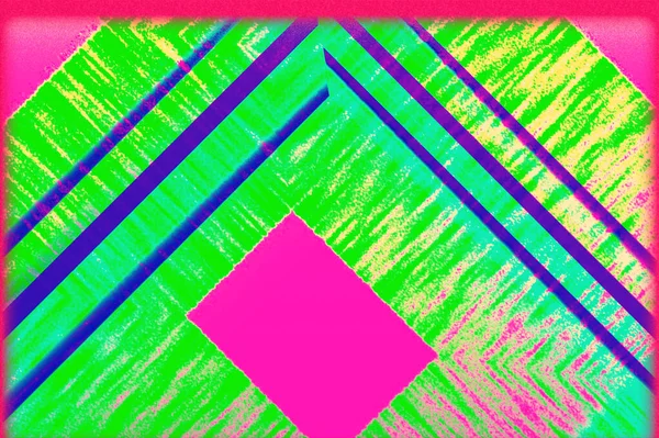 Roze Groene Patronen Vormen Met Blauwe Lijnen — Stockfoto