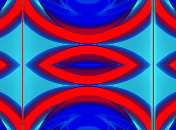 Meerdere Vormen Lijnen Rode Blauwe Tinten — Stockfoto