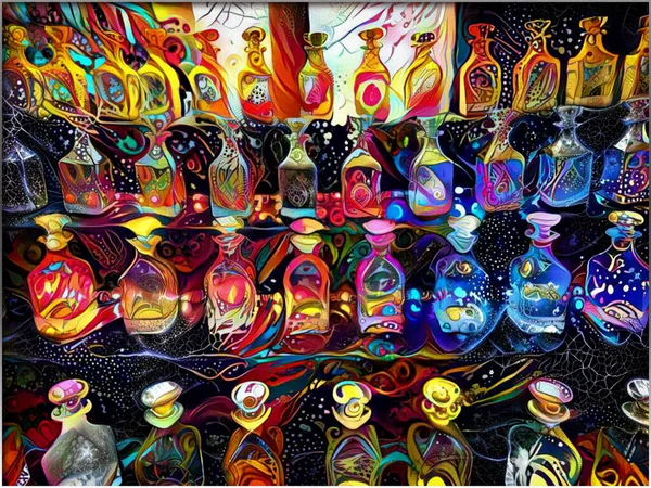 Arte Digital Perfume Shop — Fotografia de Stock
