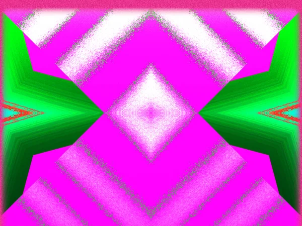 Pink Green White Patterns Border Digital Art — Zdjęcie stockowe