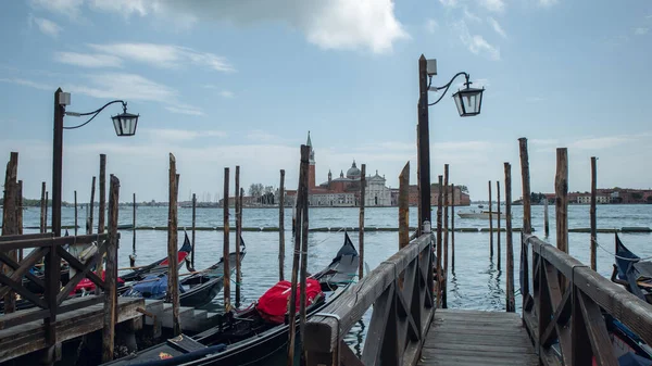 Venetian views with gondola boats