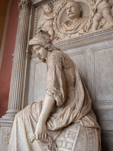 Statues in the main cemetery of the city of Bologna