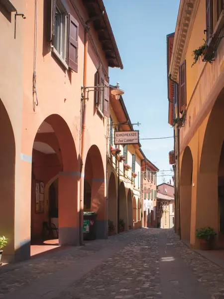 Small but colorful town of Dozza in Italy