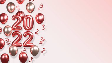 Üç boyutlu görüntüleme. Mutlu yıllar ve Noel arkaplanı gerçekçi canlandırması