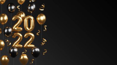 Üç boyutlu görüntüleme. Mutlu yıllar ve Noel arkaplanı gerçekçi canlandırması