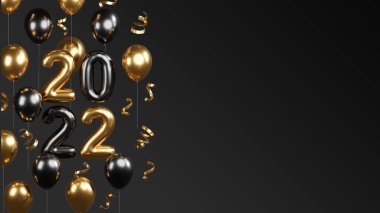 Üç boyutlu görüntüleme. Mutlu yıllar ve Noel arkaplanı gerçekçi canlandırması