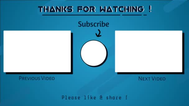 Egyszerű Doddle Végén Képernyő Általában Használt Vlog Vagy Youtube Videó — Stock videók