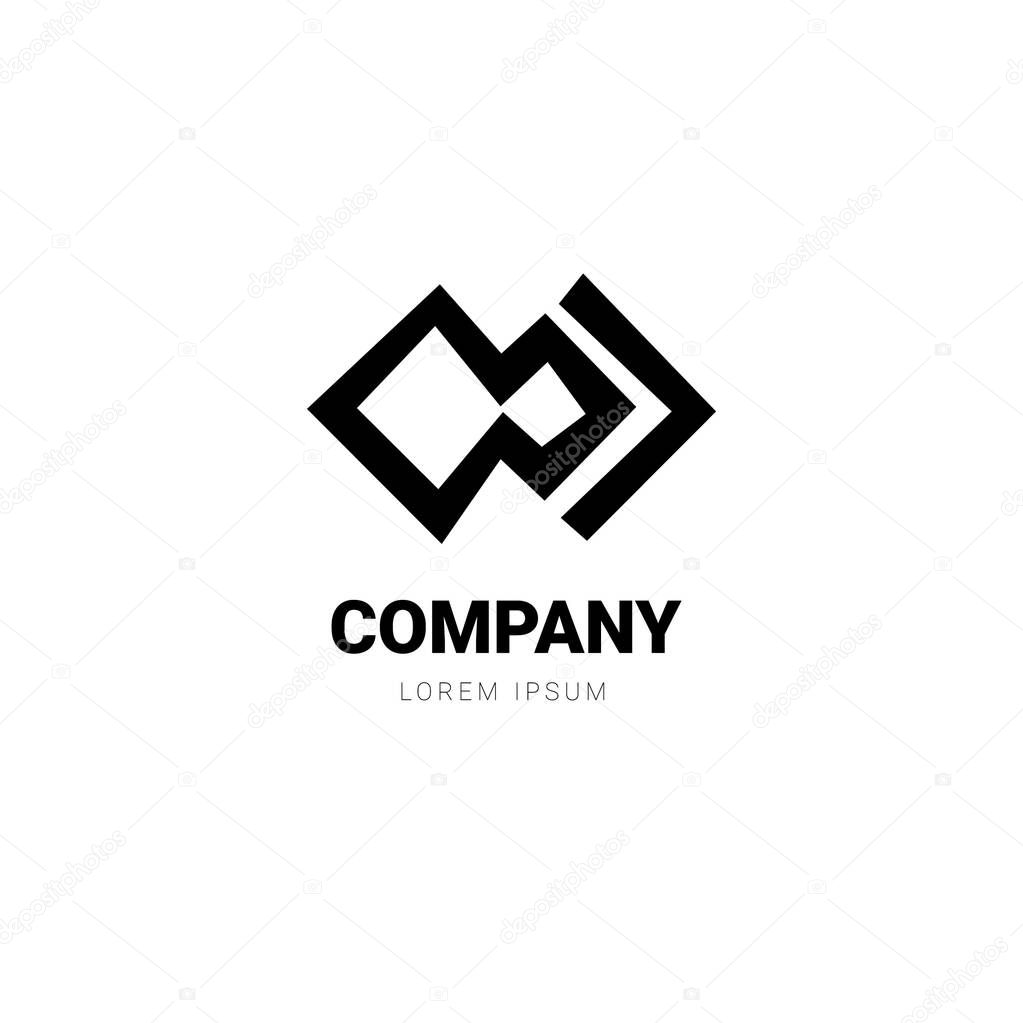 Geometric Logo Cube Suitable For Company or Group Logo