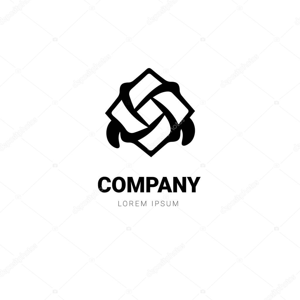 Geometric Logo Square with Fin