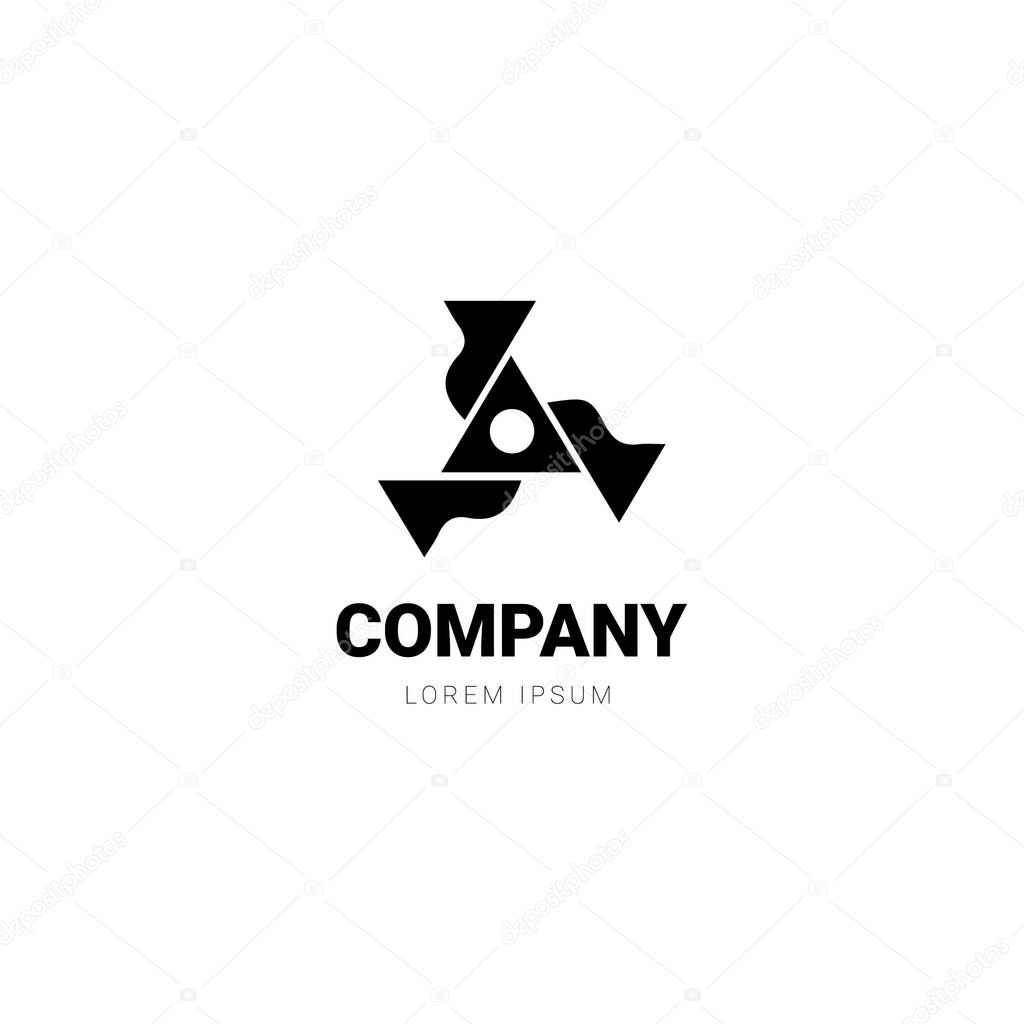 Geometric Logo with Triangle