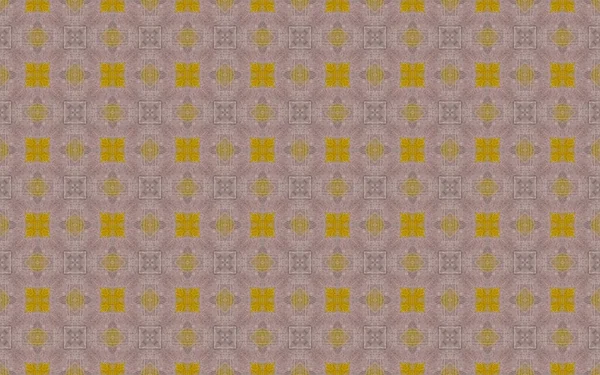 黄色的水彩画无尽的楼层 复古无缝设计 阿拉伯马赛克花 黄色巴蒂克墨水 摩洛哥几何图层 华丽的几何花Ikat 黄花波荷花 — 图库照片