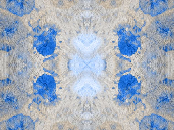 Blauwe Naadloze Mark Natte Grijze Kleur Shibori Vlek Inktvorm Van — Stockfoto
