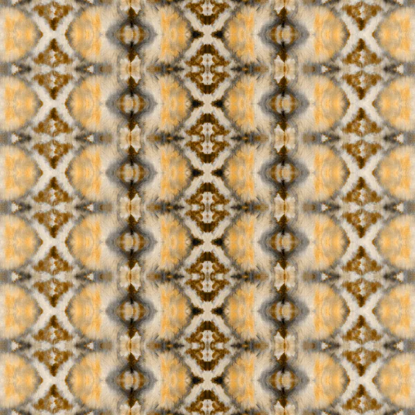 Boho Bohemian Texture Graue Geo Abstraktion Orange Gefärbtes Textil Gold — Stockfoto