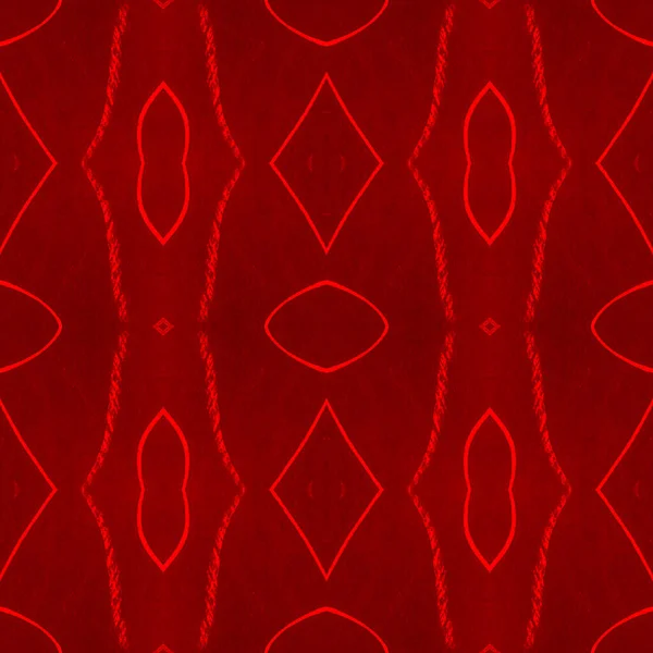 Vörös Geometrikus Tinta Őrült Wavy Brush Zökkenőmentes Mágikus Tapéta Vörös — Stock Fotó