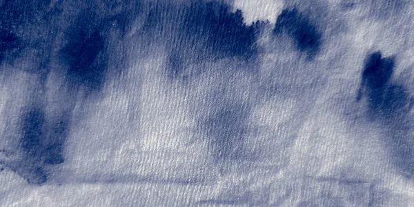 Makro Spot Navy Cotton Tye Dye Drip Tvätta Akvarell Grunge — Stockfoto