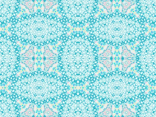 Aqua Ikat Canva Vagyok Kék Geometrikus Ismétlés Boho Graffiti Grunge — Stock Fotó