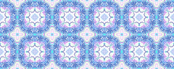 Turkiska Mandala Batik Blue Tribal Rustic Design Aquarelle Geometriska Mönster — Stockfoto