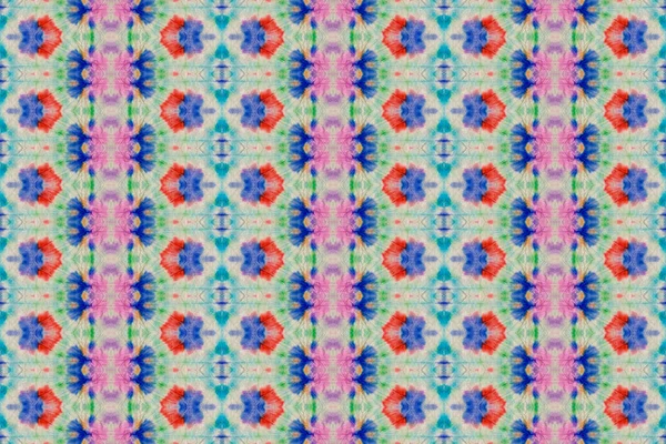 Boho Geometrisch Patroon Gekleurde Patroon Print Stamboom Batik Boho Grunge — Stockfoto