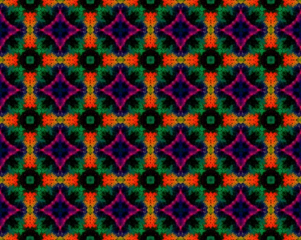 Bohém Mozaik Csempe Folyékony Etnikai Virág Ikat Amerikai Geometrikus Batik — Stock Fotó