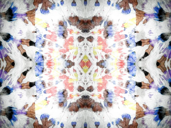 Inktvieze Borstel Tie Dye Canvas Spotten Vloeibare Geometrische Witte Splotch — Stockfoto