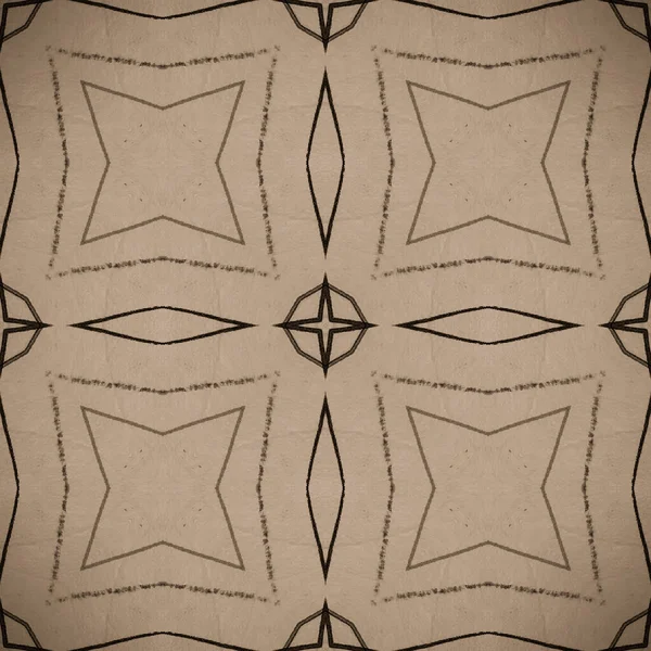 シームレスなスクリブル 古いデザインのテクスチャ 灰色の古典紙 ベージュ セピア スクラッチ ベージュ パターン 花の絵 シンプルな紙のライン — ストック写真