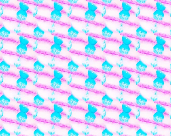 Patrón Rosa Línea Azul Vieja Tinte Sin Costuras Acuarela Pastel — Foto de Stock