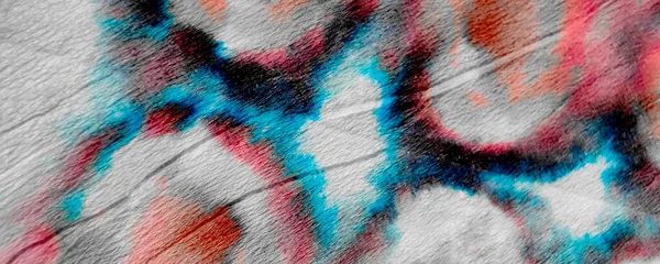 Red Blue Abstract Spot Forme Sang Encre Accident Vasculaire Cérébral — Photo